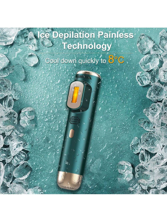 1 Convenient Ice Point Hair Removal Device With Touch Screen, Available In Five Levels And A Larger Contact Area, Allowing You To Enjoy The Skin's Radiance All Day Long. Suitable For Giving Gifts To Boys And Girls