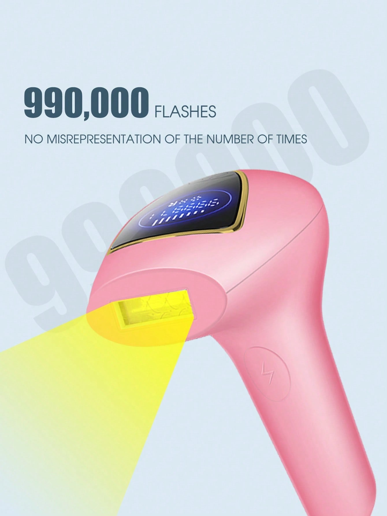 1pc Pink Plug Powered Epilator 990,000 Flashes Hair Removal Device for Women Arms A8A203-2