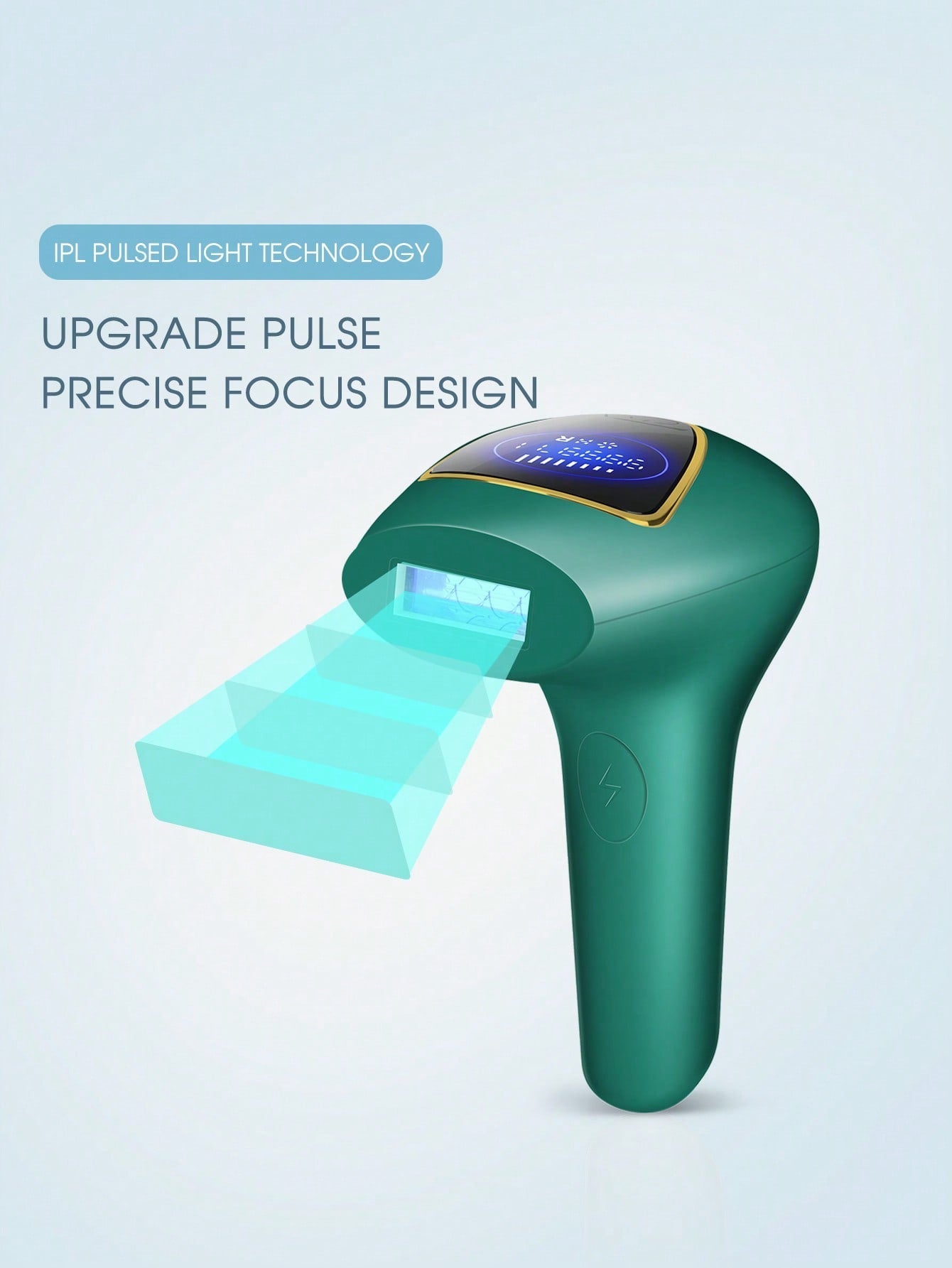 1pc Dark Green Plug Powered Epilator 990,000 Flashes Hair Removal Device for Women Legs A8A204-2