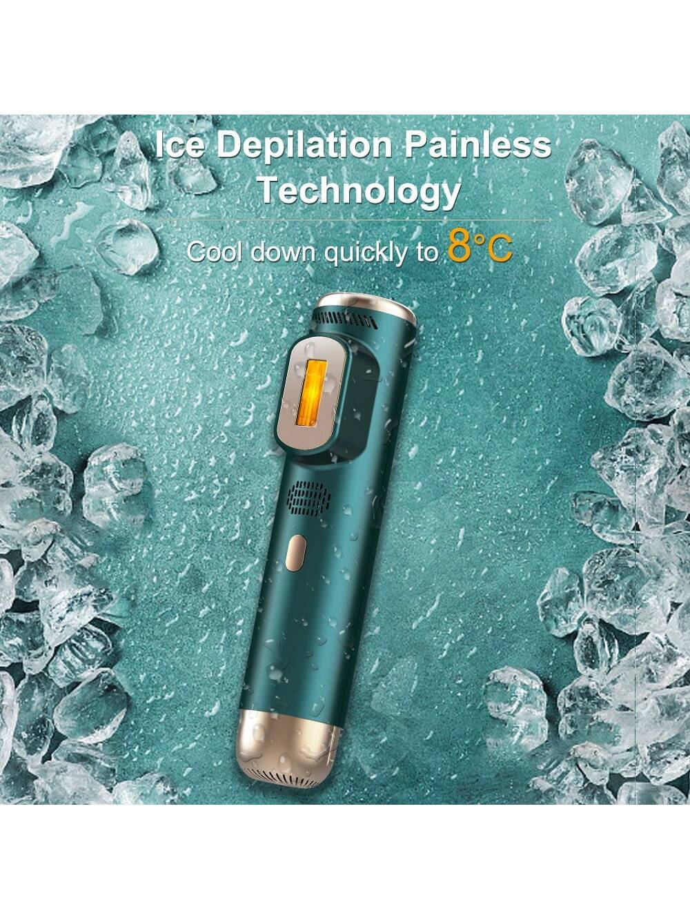 1 Convenient Ice Point Hair Removal Device With Touch Screen, Available In Five Levels And A Larger Contact Area, Allowing You To Enjoy The Skin's Radiance All Day Long. Suitable For Giving Gifts To Boys And Girls